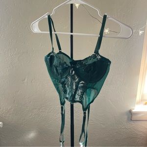 Green Floral Lingerie Tank